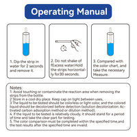 Kits de test d'eau H2O2 à lecture visuelle, opération simple, 0-100 mg/L, bandelettes de test d'eau H2O2 pour la détection des désinfectants dans l'eau, 50 bandelettes
