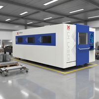 Machine de découpe laser à fibre CNC Raycus 3KW 6KW 3000x1500mm pour tôles métalliques avec table d'échange automatique et enclos complet