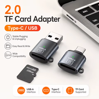 Lector de Tarjetas TF USB 2.0/Tipo C en Oferta, Transferencia de Datos de Alta Velocidad, Mini Lector de Tarjetas TF, Adaptador de Lector de Tarjetas de Memoria Inteligente para PC y Laptop