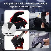 Tugas Berat 360 °   Sarung Tangan Pelindung Anti Sayat All Round Cut Resistant dengan Strip Peregangan di Jari, Sarung Tangan Industri untuk Pekerjaan Luar Ruangan