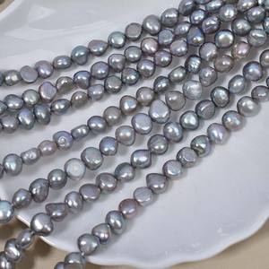 ลูกปัดน้ำจืดธรรมชาติขนาด 9-10 มม. รูปทรงเมตร สำหรับทำสร้อยคอ กึ่งสำเร็จรูป ขายส่งจากโรงงานโดยตรง ผู้ผลิตขายตรง - Product Image 3