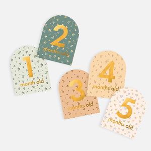 Premium 350gsm papier cartonné renard et jachère imprimés floraux et feuille d'or bébé jalon cartes boîte pour annonce de naissance - Product Image 5