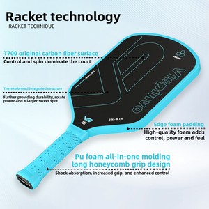 Raqueta de Pickleball Wespio Profesional de Fibra de Carbono de 16 mm, Certificada por la USAPA, Serie <span class=keywords><strong>Versus</strong></span> <span class=keywords><strong>VS</strong></span>-1622, Juego Completo para Entrenamiento de Adolescentes - Product Image 3