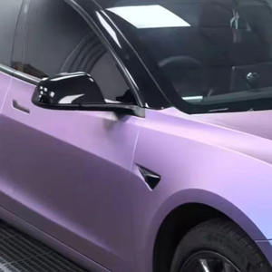 Film de protection de peinture pour carrosserie de voiture, couleur changeante, anti-rayures, auto-réparateur, en TPU, couleur violet mat, effet brume argentée, résistant aux UV - Product Image 3
