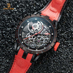 SANYIN Oem Odm usine course noir et rouge montre mécanique pour hommes luxe élégant personnalisé propre Logo Unique montre-bracelet Production - Product Image 1