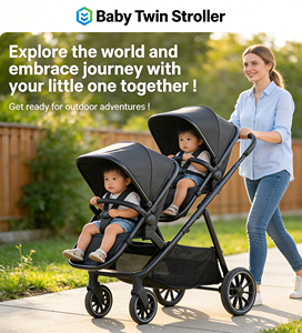 Cochecito Doble para Bebés, Diseño 3 en 1, Puede Usarse como Asiento, Cuna y Silla de Auto - Product Image 4