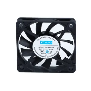 Odm Chất lượng cao tiếng ồn thấp Cooler Fan 5V 12V 6010 DC không chổi than quạt làm mát 60 mét