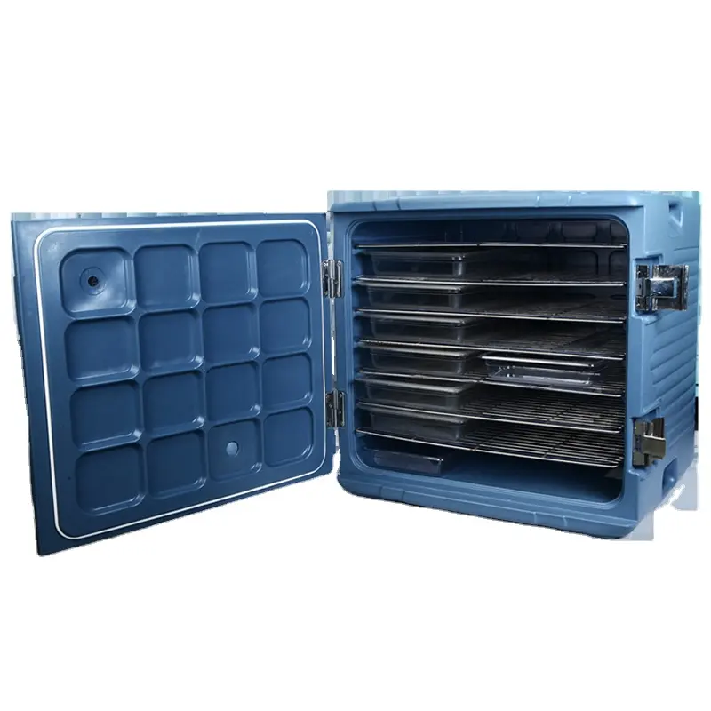 Large Capacity Insulated Food Pan Carrier with Extended Heat Retention and Metal Rack for Multiple Dish and Meal Box Storage