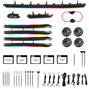 Kit di aggiornamento illuminazione ambientale a 64 colori per <span class=keywords><strong>Audi</strong></span> <span class=keywords><strong>A3</strong></span> <span class=keywords><strong>2013</strong></span>-2020, luci LED interne per cruscotto e finiture delle portiere - Product Image 2