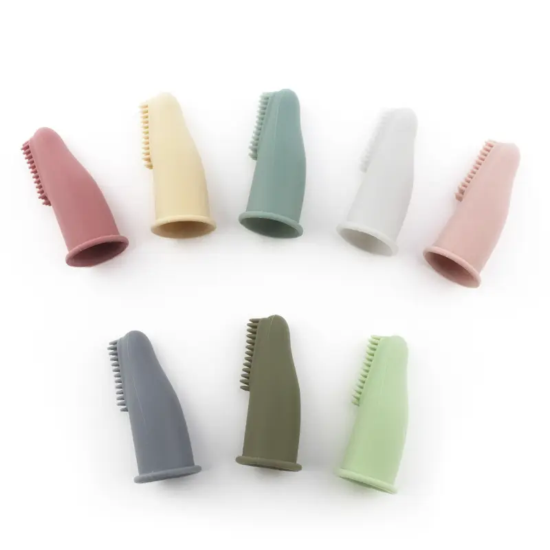 Puda pet finger cover spazzolino da denti in silicone per uso alimentare copertura per spazzolino da denti in morbida pelliccia baby baby baby spazzolino da denti all'ingrosso