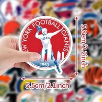 Stiker olahraga model baru dan lama, stiker vinil tahan air tim sepak bola untuk Notebook tas Laptop ponsel 100 buah