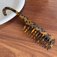 Peigne démêlant simple en acétate avec logo personnalisé, anti-statique, à dents larges, 20 cm, marque YIMENG FS-Y-001, vente chaude