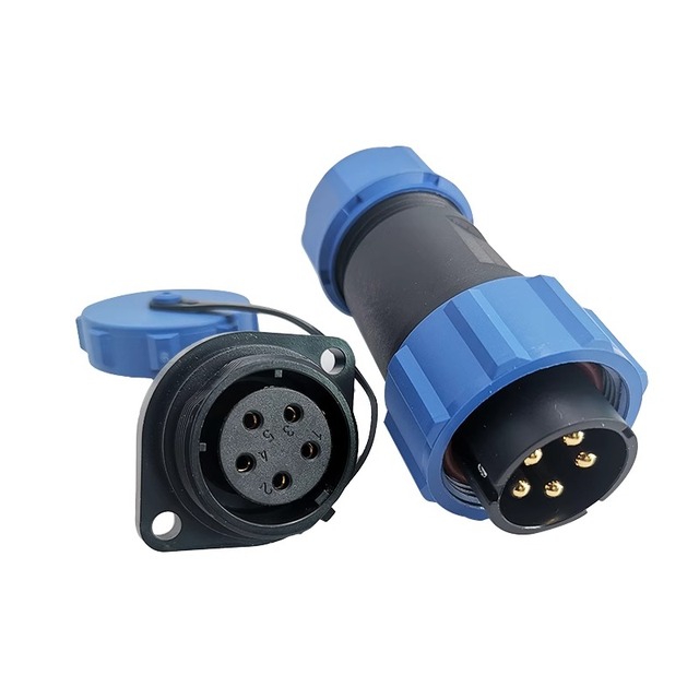 E-Weichat SP21 2/3/4/5/7/9/12 Pin LED Plastic Insulated Waterproof Plug Socket IP68 Electrical Connectors for Wire Connections