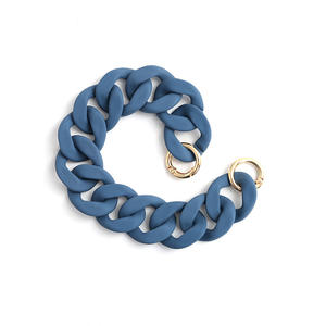 เครื่องประดับแฟชั่นสีสันสดใสห่วงโซ่เชื่อมโยงคิวบาโซ่ทำมืออะคริลิคโซ่อุปกรณ์เสริมกระเป๋า - Product Image 3