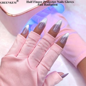 Gant de protection <span class=keywords><strong>UV</strong></span> contre les radiations pour Nail Art Gant de protection pour Nail Art Gel LED <span class=keywords><strong>Gants</strong></span> de protection demi-doigt pour <span class=keywords><strong>ongles</strong></span> - Product Image 1