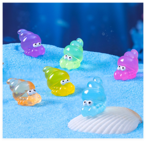 Kawaii-Figurine en résine 3D, animal requin ermite, crabe, hippocampe porte-bonheur, breloque aveugle, sac lumineux, à vendre, décor d'<span class=keywords><strong>aquarium</strong></span> - Product Image 4