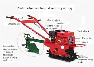 Macchina multifunzionale per l'aratura delle verdure della famiglia della macchina di scavo del campo del frutteto del micro-coltivatore della pista della catena - Product Image 2