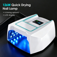 Lampe UV à ongles professionnelle équipement sans fil 126W 36 LEDs lampe à ongles LED UV Rechargeable Portable pour salon/maison d'équipement d'ongles