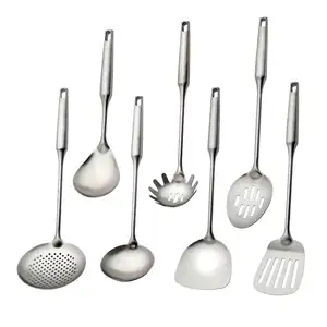 Set gadget dapur rumah, Spatula pembalik ikan telur dasar dapur Stainless Steel