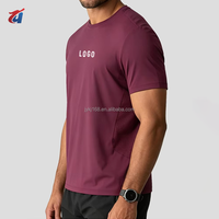 T-shirt de sport pour homme, personnalisé avec logo OEM, en nylon et élasthanne, réfléchissant, respirant, avec ventilation découpée au laser, pour la course à pied et l'entraînement.