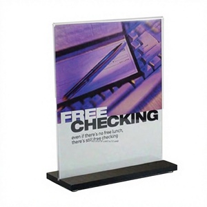DPP Rachel Desktop Acrylic Menu Holder A7 Vertical Display Stand Glossy Finish Modern Style Pre Assembled - Product Image 4