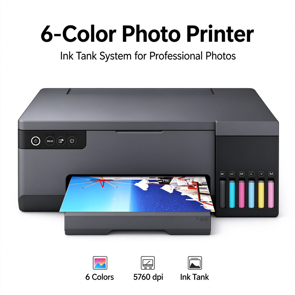 L8058 6-Color Ink Tank Photo Printer 5760 X 1440 Dpi A4 USB Borderless ...
