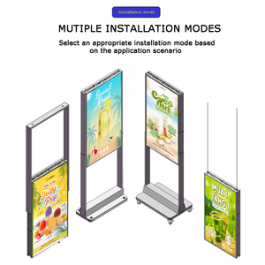 55英寸落地支架数字标牌和显示器双面高亮度窗口垂直交互式屏幕面向显示器 - Product Image 5