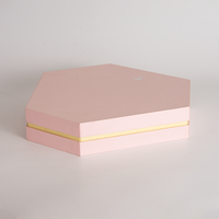 Individuell Bedruckte Sechseckige Zweiteilige Papierbox mit Einlage für Süßigkeiten, Schokolade und Geschenkverpackungen
