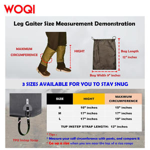 Protège-jambes de randonnée WOQI pour l'extérieur, imperméables, en polyester, protection pour adultes, alpinisme, camping, sports sur glace et neige - Product Image 5