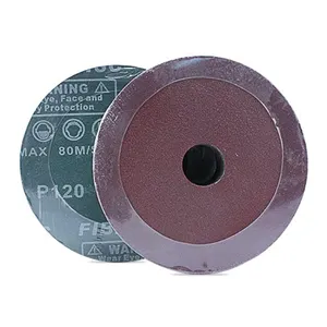 Sanding Discs Aluminum Oxide Industrial Abrasive Grade Aluminum Oxide Resin Fiber Sanding Discs With Center Hole Fiber Disc Abrasive Disc