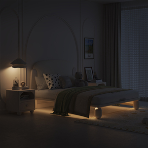 <span class=keywords><strong>Lit</strong></span> pour enfants de style crème, <span class=keywords><strong>lit</strong></span> pour garçon et fille, design princesse, meubles de chambre à coucher en bois moderne, <span class=keywords><strong>lit</strong></span> <span class=keywords><strong>suspendu</strong></span> blanc simple - Product Image 2