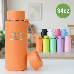 34オンス カスタムカップ ステンレス製トラベルマグ 蓋とストロー付きタンブラー 卸売 大量販売 漏れ防止タンブラー - Product Image 1