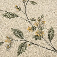 French Pastoral Floral Living Room Carpet Custom Cream Botanical Vine Area Rug Non-slip Washable Noise-reducing Home OEM Rugs