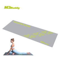 Tapis d'exercice MDBuddy en PVC de 173 cm avec œillets pour le yoga et la gym à domicile