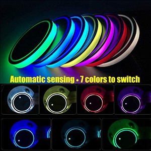 Posavasos con Sensor de Vibración y Carga USB, 7 Colores Cambiantes, Luminoso RGB, para Coche y Bar, LED - Product Image 5