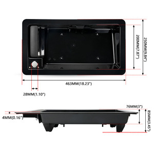 Ford E150 E250 Tailgate Handle Housing License Plate Frame <b>Bracket</b> 6C2Z15434A20A <b>Black</b> ABS Embed Type - Product Image 2