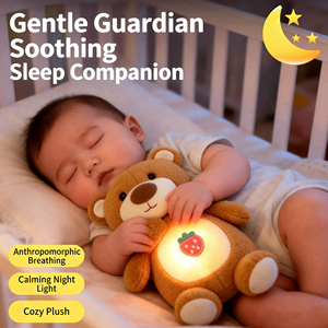 Oso de Peluche Suave al por Mayor con Respiración Realista y <span class=keywords><strong>Música</strong></span> de Cuna, Personalización a Granel, Servicio OEM <span class=keywords><strong>para</strong></span> Compradores Globales - Product Image 3