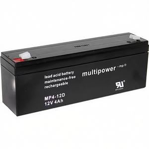 แบตเตอรี่ตะกั่วกรด Multipower Mp4-12D 12V 4Ah ไม่ต้องบำรุงรักษา ชาร์จได้ - Product Image 3