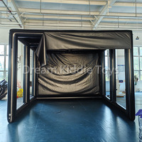 Tente de golf gonflable en PVC portable scellée à l'air pour entraînement, entraînement, simulateur de terrain de conduite, tente de golf gonflable