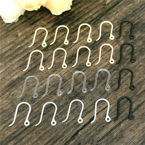 Simple <b>Plastic</b> U Shape Ear <b>Hooks</b> For Drop Earrings Multiple Colors Unisex Hypoallergenic Burrs Free - Product Image 4