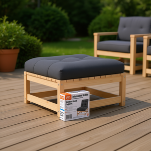 Repose-pieds modulaire en bois de pin massif pour patio, 10,9 pouces, anthracite, accessoire de mobilier d'extérieur durable et élégant - Product Image 2