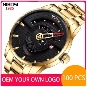 กําหนดโลโก้ของคุณเอง <span class=keywords><strong>1985</strong></span> <span class=keywords><strong>Nibosi</strong></span> 2509 บุรุษนาฬิกาควอทซ์หรูหรากีฬานาฬิกาข้อมือแฟชั่นผู้ชายMontre Relojนาฬิกาสําหรับชาย - Product Image 1