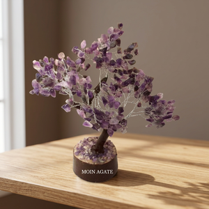 Natural Amethyst Agate Gemstone <b>Tree</b> Metaphysical Love Style <b>Chakra</b> Stone for Energy Healing and Balancing on Sale - Product Image 2