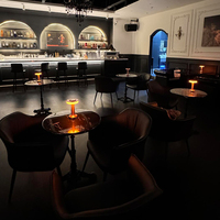 Ensemble de bar moderne en cuir PU pour hôtel et chambre à coucher, avec banquettes et tables