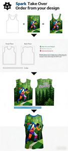 Débardeur de sport personnalisé sans coutures pour la course, le fitness et le marathon – Gilet de sport - Product Image 5