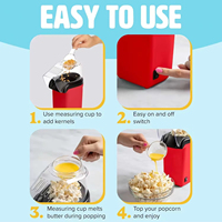 Machine à Popcorn OEM 110V 220V 1200W, Machine à Popcorn Électrique Automatique à Air Chaud, Mini Machine à Popcorn