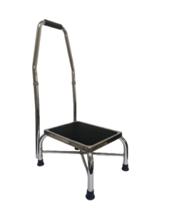 Bangku langkah kaki 350lbs kaki baja las tugas berat, rangka konstruksi tunggal Las penuh, Platform karet antiselip - Product Image 1