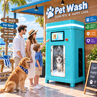 Système de lavage automatique professionnel pour animaux de compagnie avec écran tactile, équipement de toilettage pour chiens avec paiement par code QR pour le service commercial en libre-service