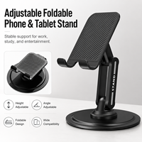 Support de téléphone portable pliable en métal minimaliste pour bureau, stable, antidérapant, conforme aux normes de sécurité pour le bureau et la maison