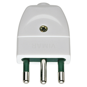 Prise axiale blanche 2P+T 16A S17, longueur 13 mm, largeur 6 mm, hauteur 2,1 mm - Product Image 1